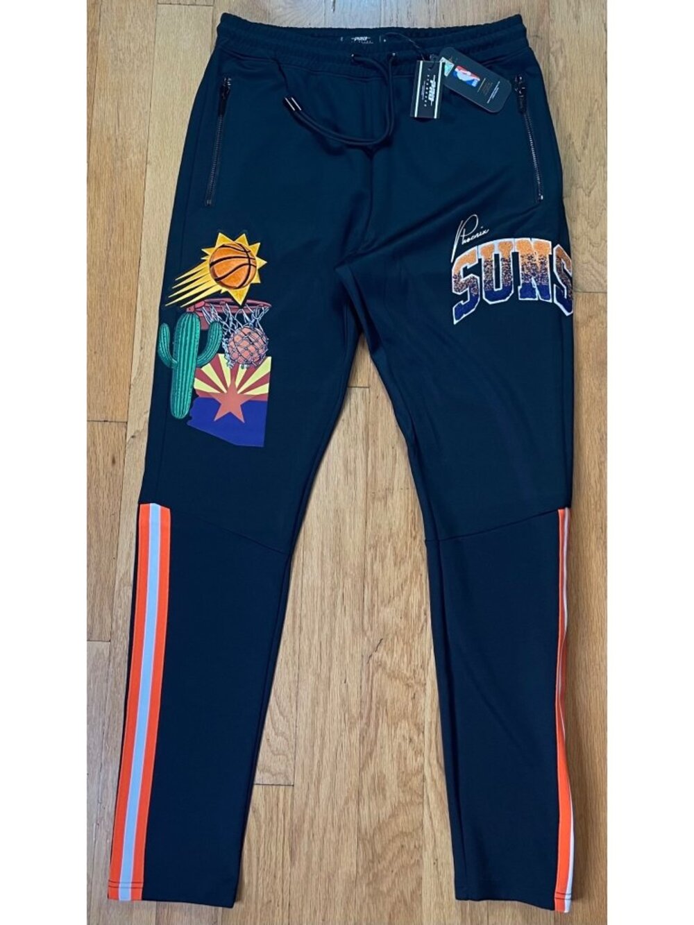 Pro Standard NBA Phoenix Suns Black Joggers w/Zipper Pockets - Men’s XL - NWT